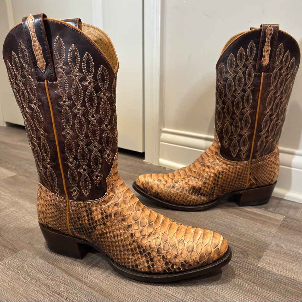Cody James Exotic Python Round Toe Western Cowboy… - image 1